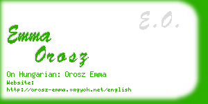 emma orosz business card